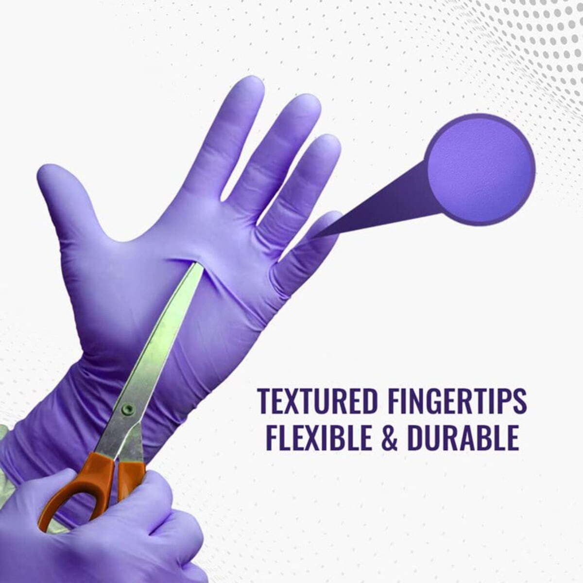 SafeWay Nitrile Disposable Exam Gloves, Ambidextrous Gloves, with Textured Tips