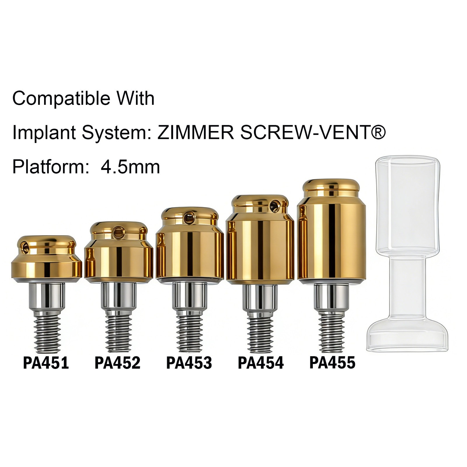 US Dental Locator Abutment for ZIMMER Screw-Vent 3.5/4.5 Platform