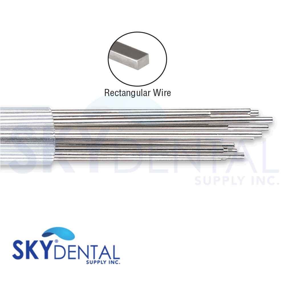 Ortho Retainer Wire Rectangular Straight Lengths 14″ S.Steel Dental Wires 10pk