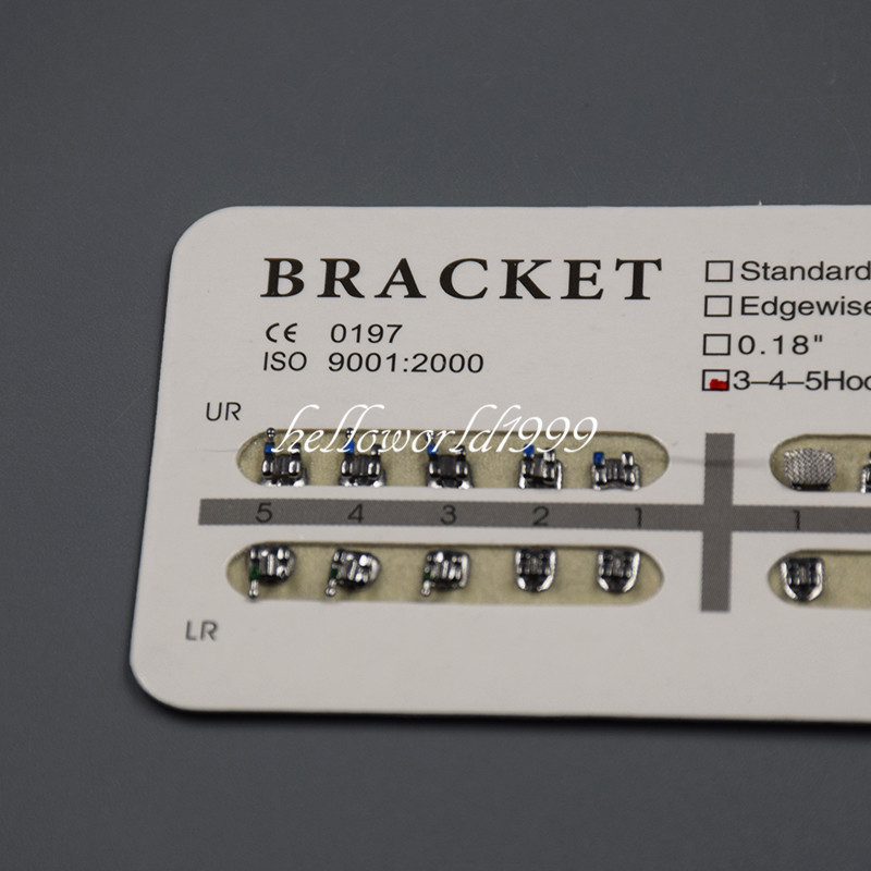 20 Pcs/Pack Metal Dental Orthodontic Brackets Braces MBT Slot.022 3-4-5 W/ Hooks