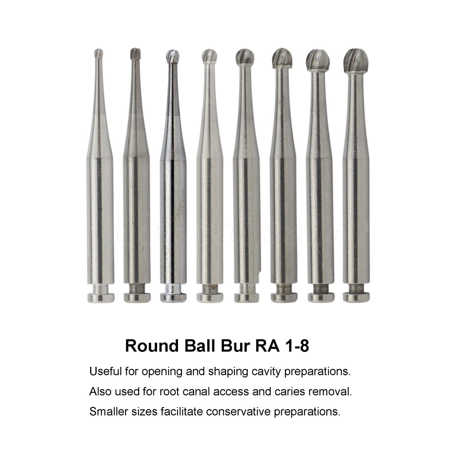 Dental Slow Speed Latch Bur Tungsten Carbide Round Fissure Invert Cone RA 1-8