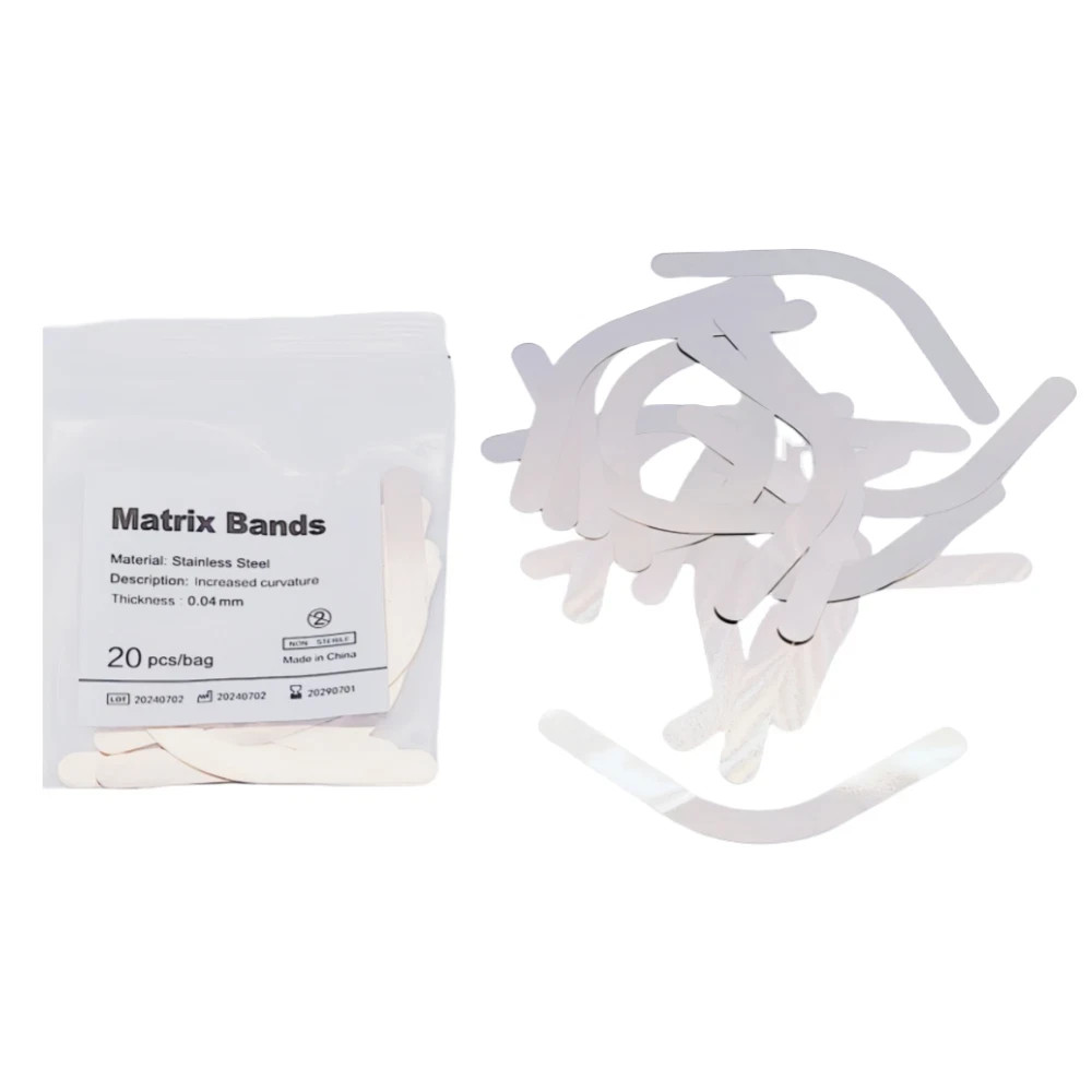 20 Pcs/Pack Dental Lab Stainless Steel Tofflemire Matrix Band Retainer Increased