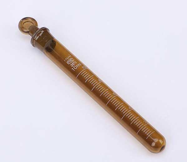 5ml-100ml Round-bottomed Amber graduated Glass Tube Sample Container Glassware
