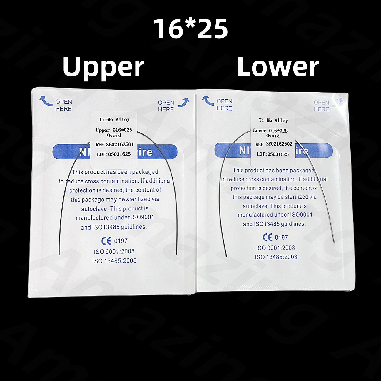 Dental Orthodontic Arch Wires TMA Titanium Molybdenum Alloy Rectangle Braided