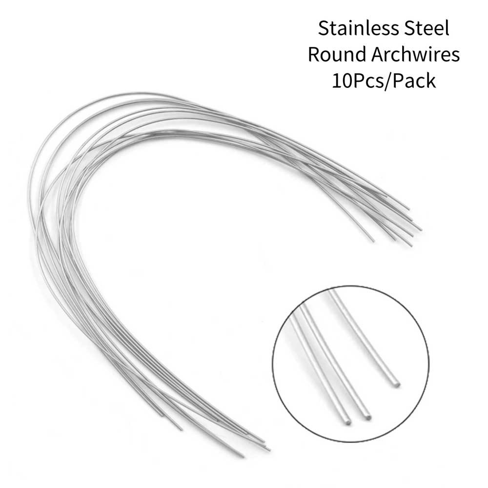 Dental Orthodontic Stainless Steel Round Arch Wire Ovoid Form 10pcs/pack
