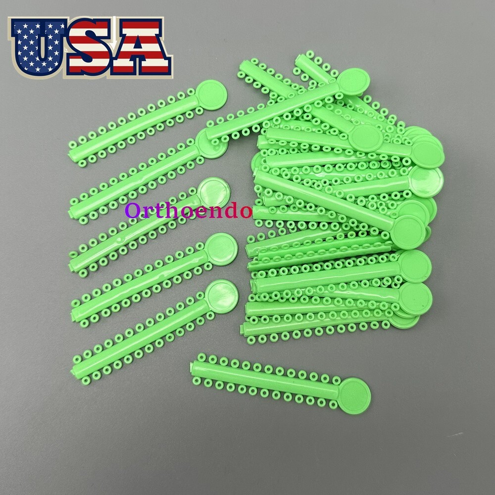 1 Bag Dental Orthodontic Elastic Ligature Ties Rubber Bands Single/Double Colors