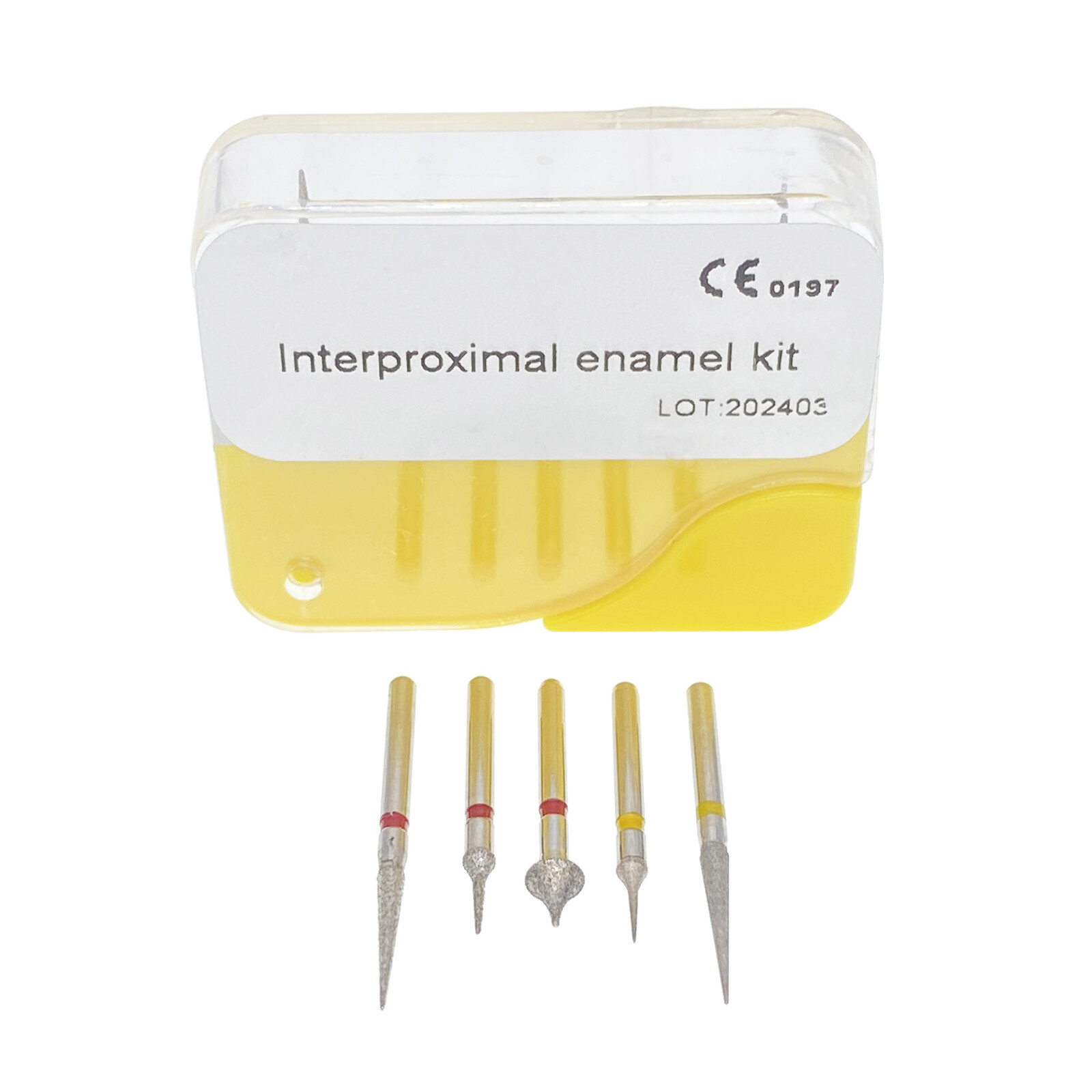 5 Pcs/box Dental Diamond Burs Interproximal Enamel Reduction IPR Drills Kit