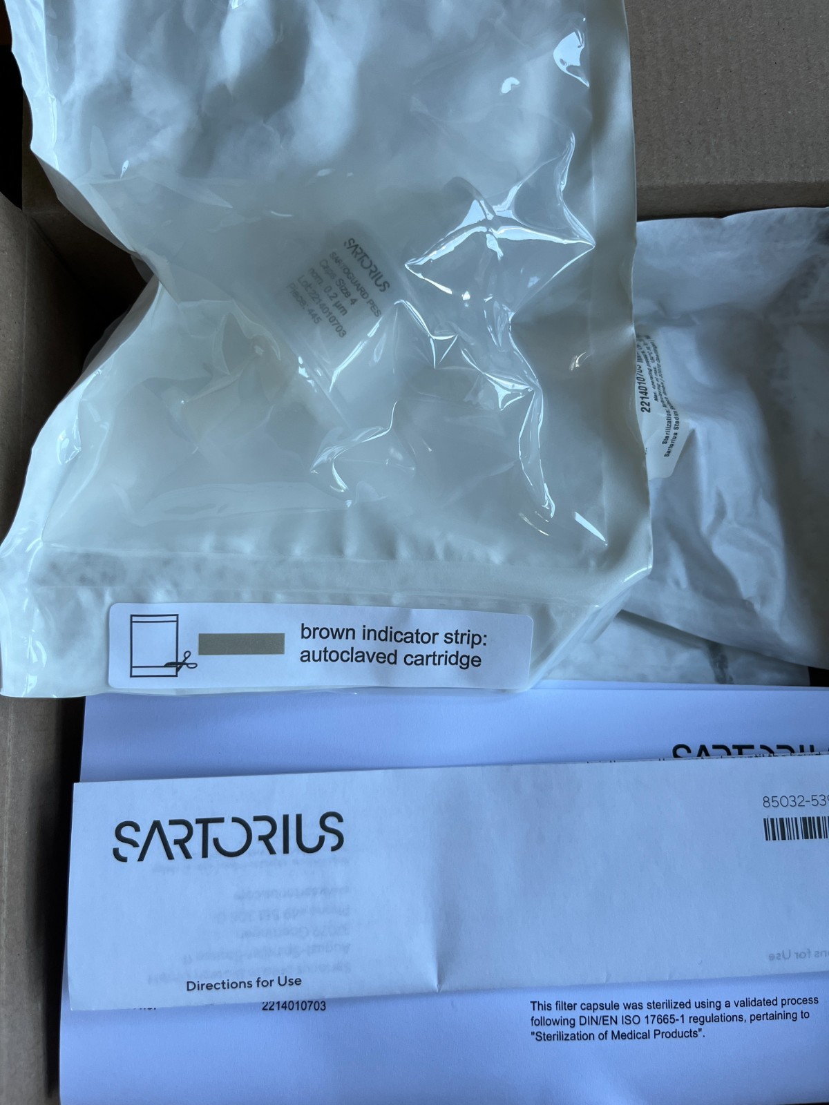 (5/Pk) SARTORIUS Sartoguard PES Capsule Filters 0.2um Sterile 5471307F4-00-B