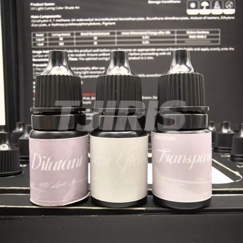 Dental Light Curing Stain Glaze Gum Shade Kit for Composite and Acrylic