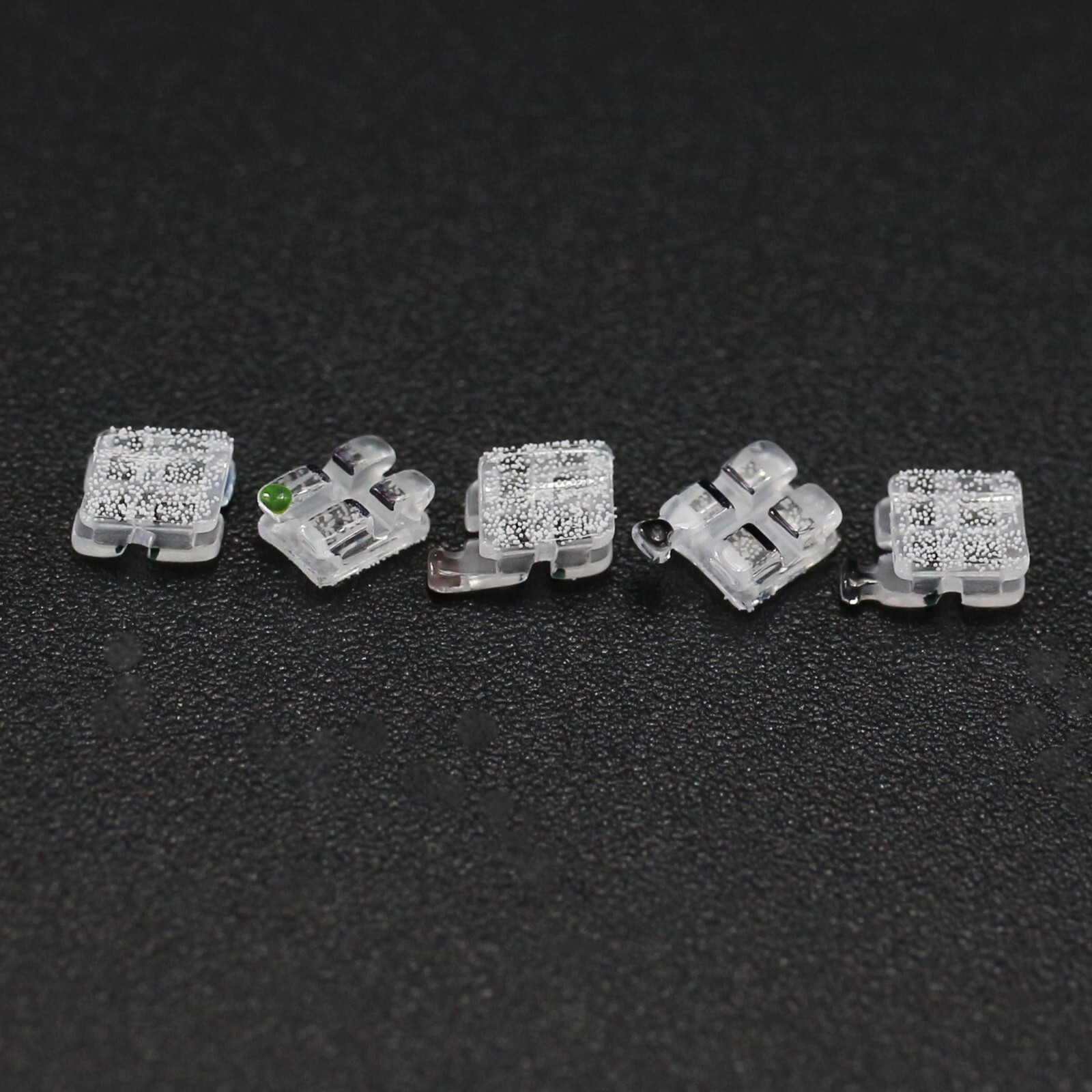 20PCS Dental Orthodontic Sapphire Clear Bracket Brace Roth MBT 022 345 Hooks 5-5