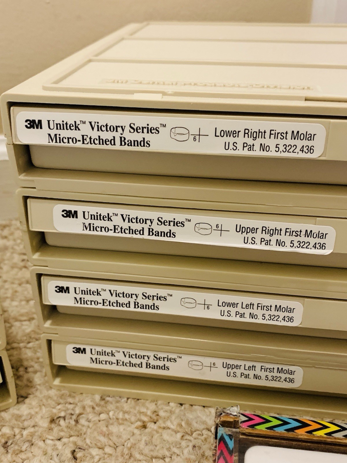 Lot of 12, 3M Unitek Victory Series Bands ESPE Dental Molars Trays Discs Crowns