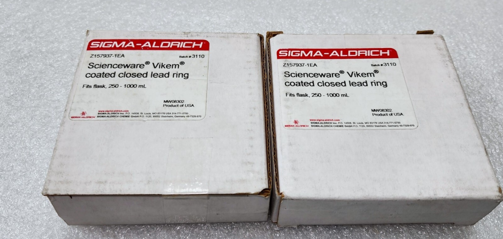 Scienceware Z157937 Vikem coated closed lead ring fits flask 250-1000mL QTY 2