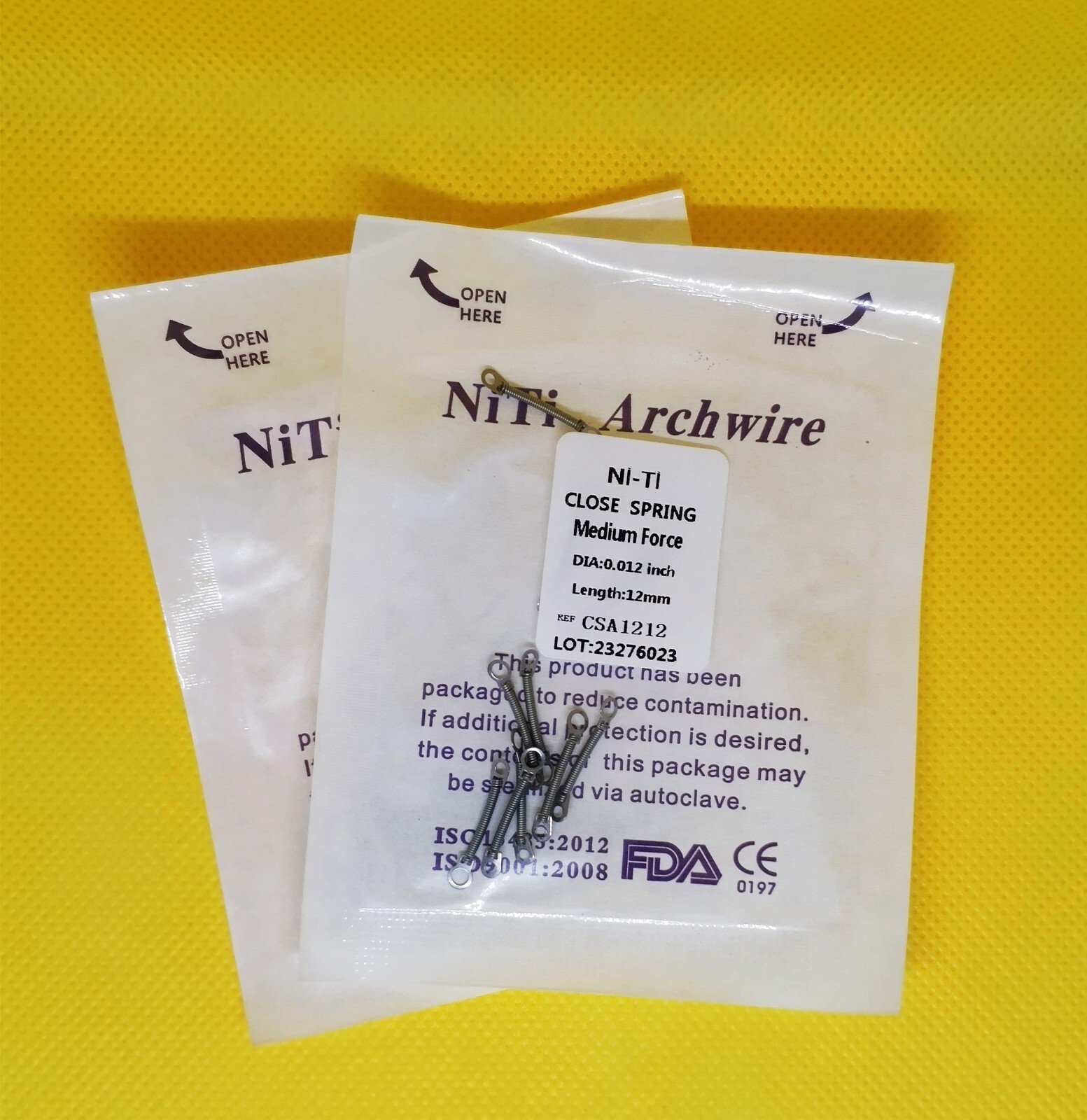 50Packs Dental Orthodontic Close Spring NiTi Alloy 0.010/012*6/9/12 mm Medium