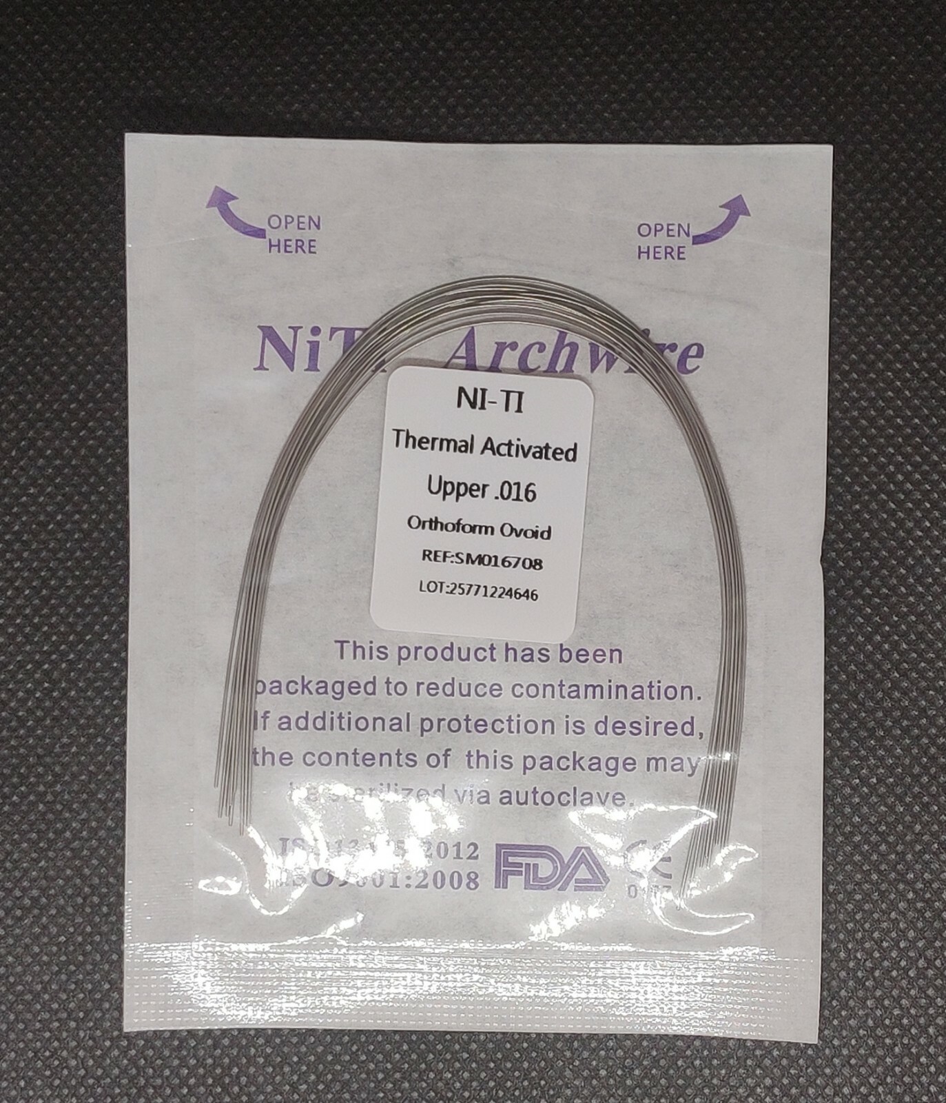 Dental Orthodontic Thermal Activated Niti Wires Round Arch Wires Ovoid Form
