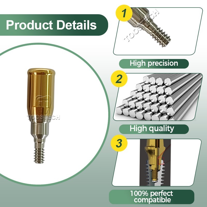 Locator abutment overdenture attachment kit fits to Straumann RC D3.7mm GH1~6mm