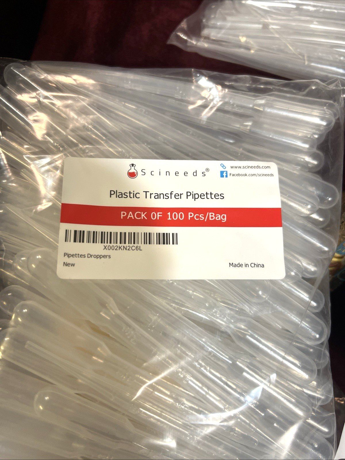 100 plastic transfer pipettes droppers graduated 3 ml 3ml Pasture (1758)