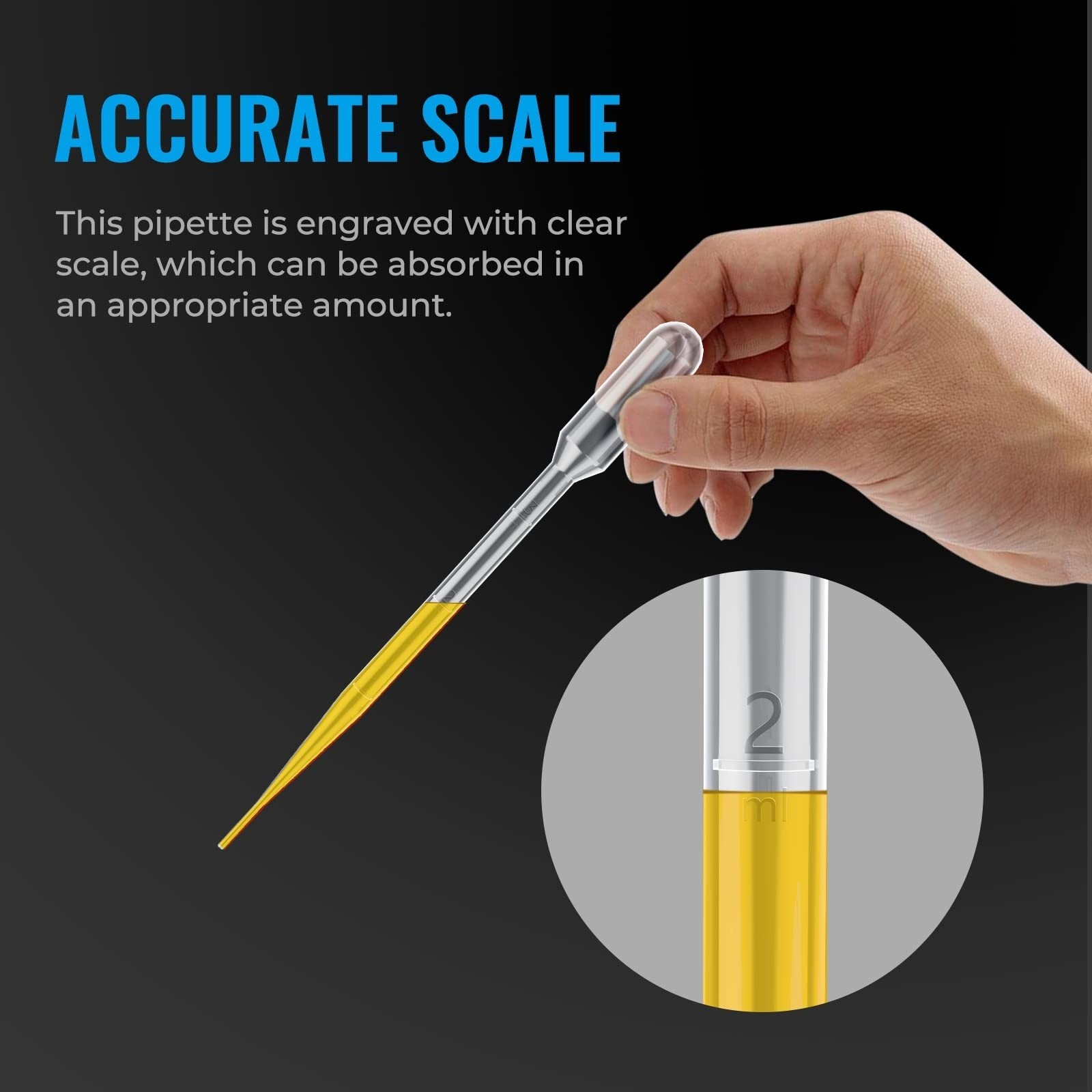3mL Disposable Plastic Transfer Pipettes 20PCS Calibrated Dropper Set DIY