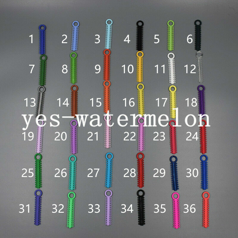 20 Pack Rubber Orthodontics Ligature Ties Dental Bands 37 Colors To Choose New