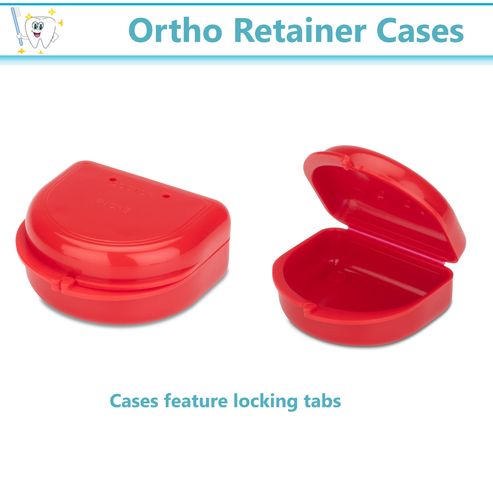 Dental Denture Box Retainer Box Carrier 4W x 2in x 2in Upto 200 Retainers/Case