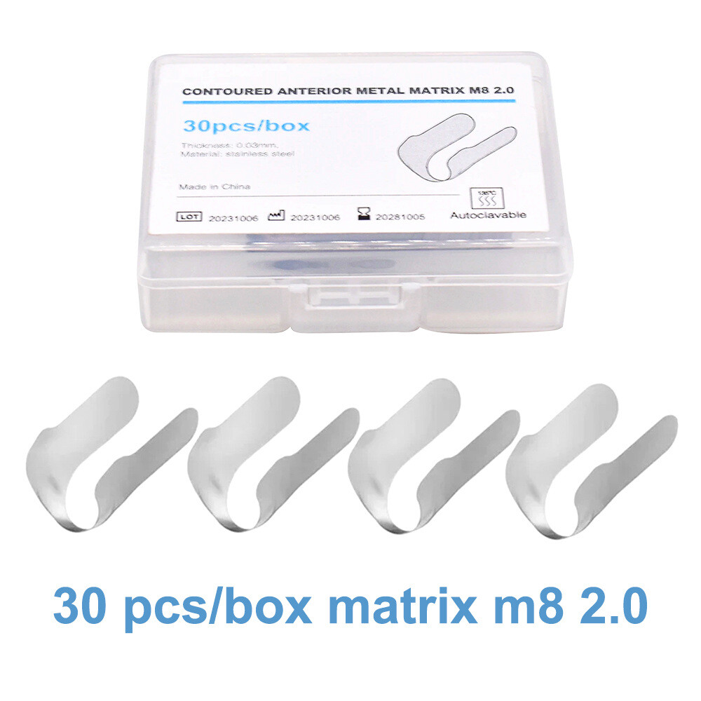 30Pcs/Box Dental Anterior Twin Matrices Cervical Matrix Similar Unica TOR System