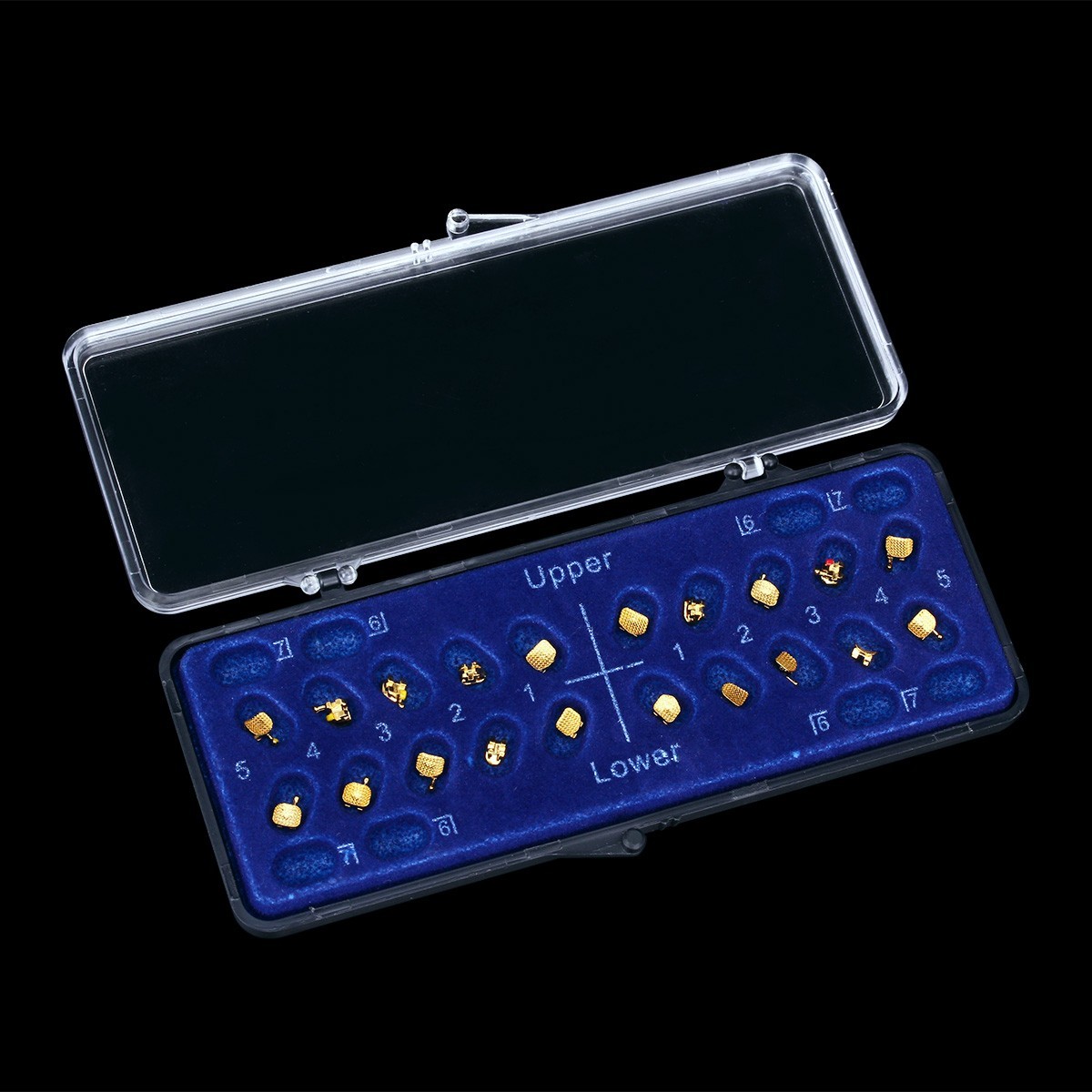 Dental Orthodontic Gold Brackets Mini Roth 022 Hooks 345 Brace AZDENT