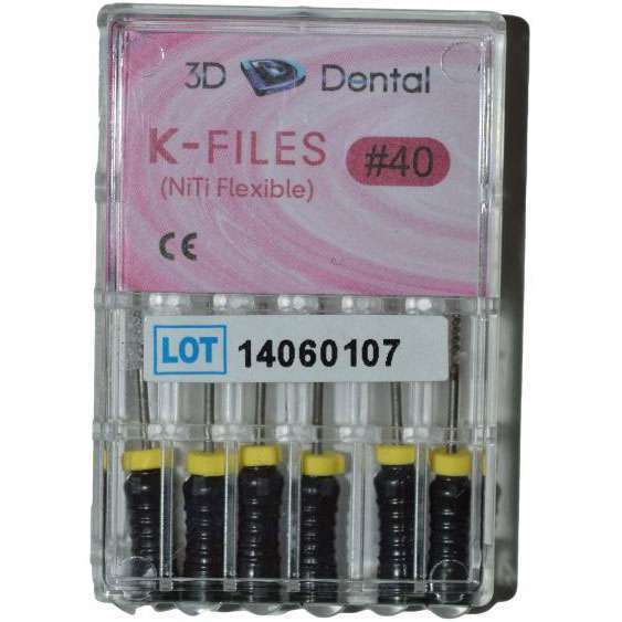 House Brand K-Files Ni-Ti 31mm #55 6/Box Nickel-Titanium
