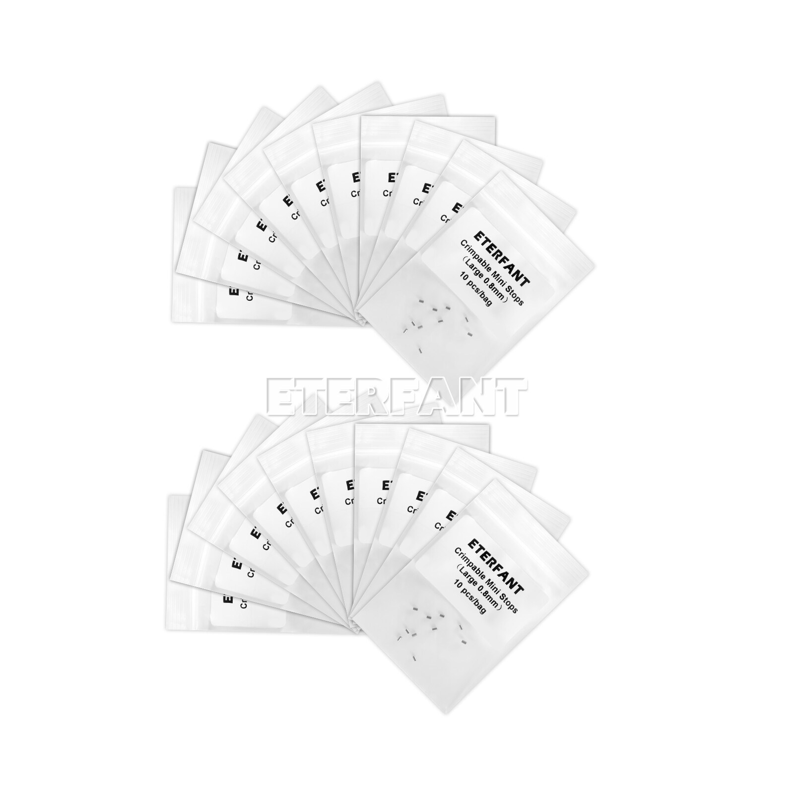ETERFANT Dental Ortho Crimpable Mini Stops 0.8mm Crimpable Hooks for Round Wires