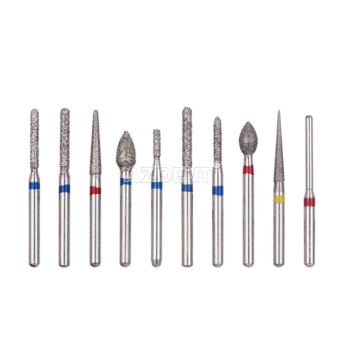 10packs Dental Diamond Burs FG-112 Crown Preparation Anterior Teeth Set