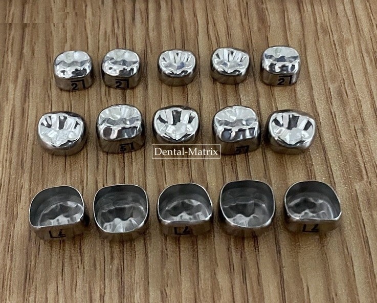 48 Sizes Dental Kids Crown stainless steel Primary Molar Pediatric Crowns Kit