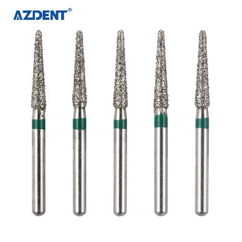 AZDENT Dental Diamond Burs For High Speed Handpiece Friction Grip 5Pcs/Box