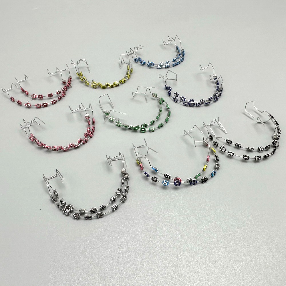 Temporary Tooth Decoration Fake Braces Metal Wires Ortho Bracket Ligature Ties