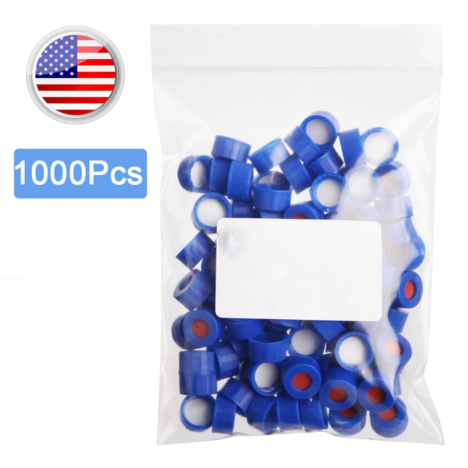 50000Pcs 2ml Vial Caps 9mm Screw Top White Silicone/Red PTFE Septa 9-425 HPLC GC