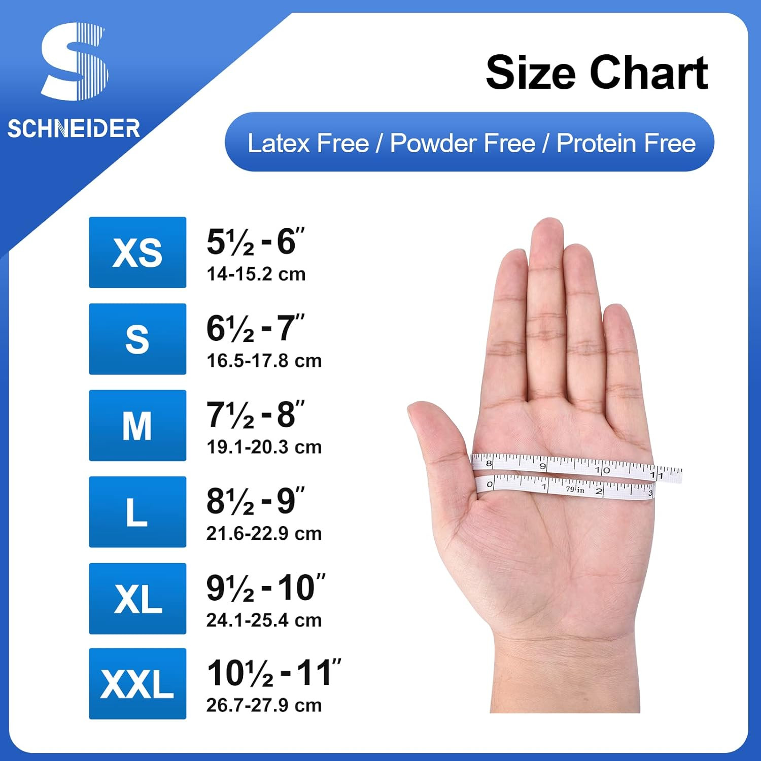 Nitrile Exam Gloves, Blue, 4 Mil, Powder-Free, Latex-Free, for Medical Exam, Cle