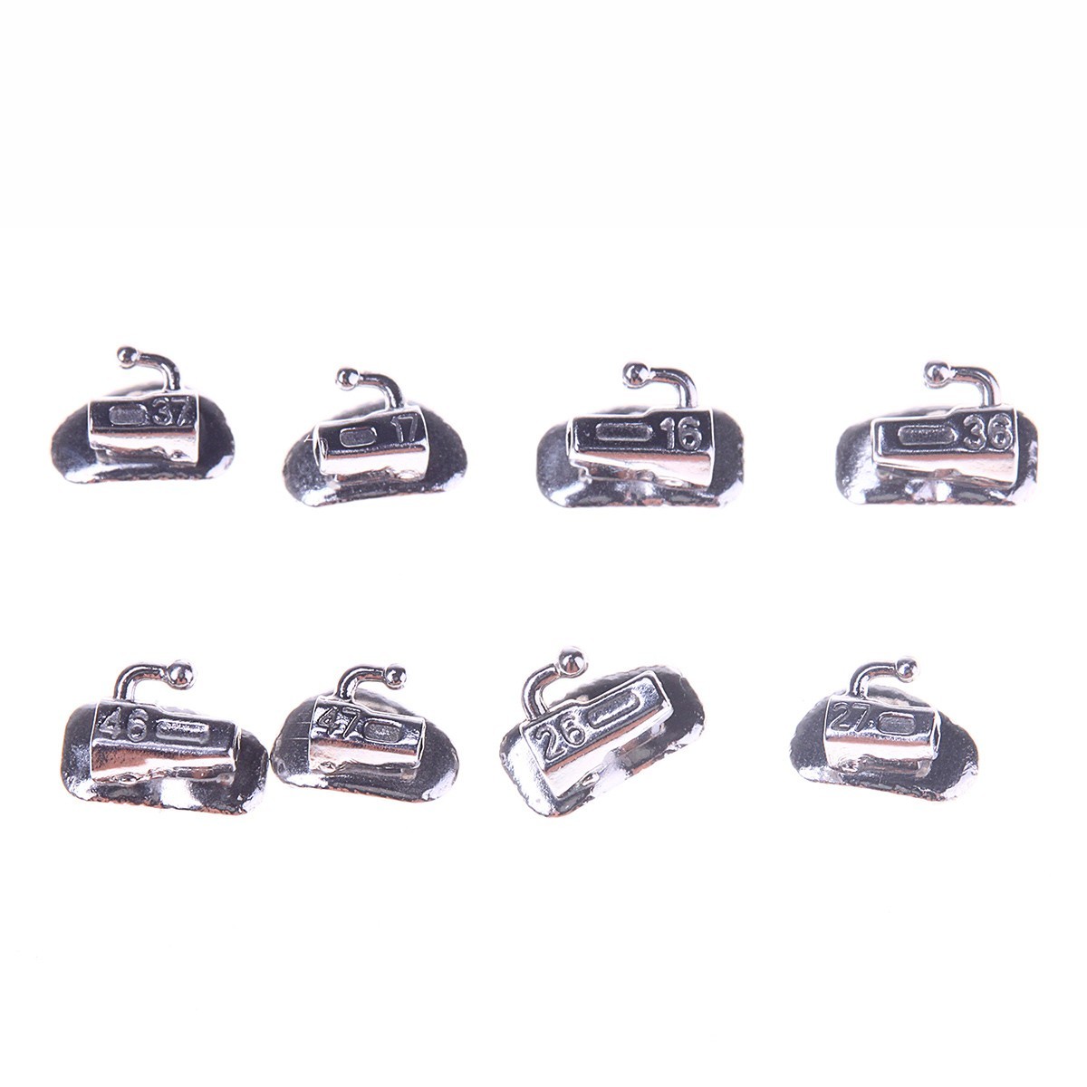 AZDENT Monocrystalline Sapphire Bracket Mini Roth.022 Hook 345 with Buccal Tube