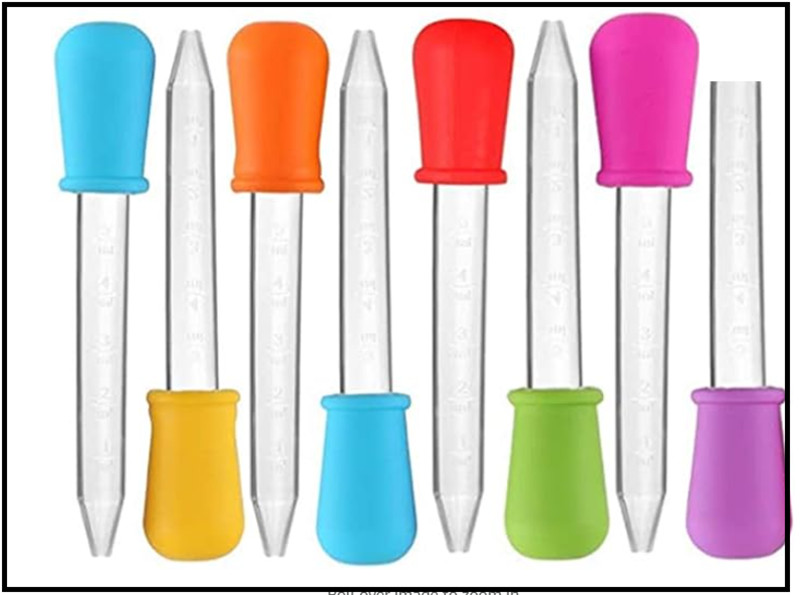 5Ml Liquid Droppers Medicine Silicone and Plastic Pipettes Eye Dropper with Bulb