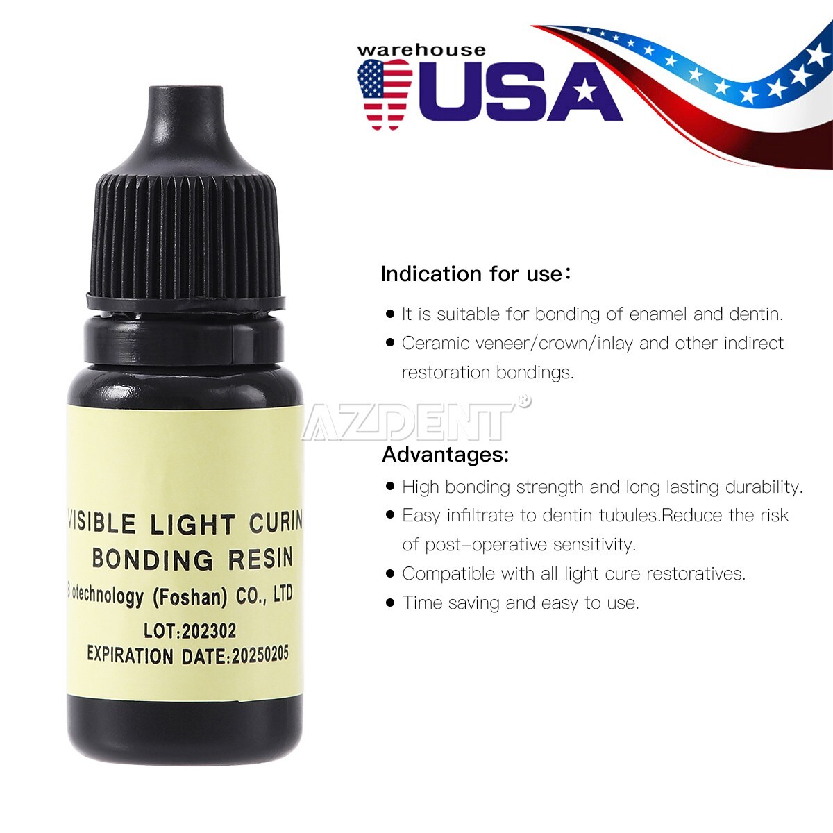 Dental Visible Universal Light Cure Dentin Enamel Resin Bonding Adhesive 5ml