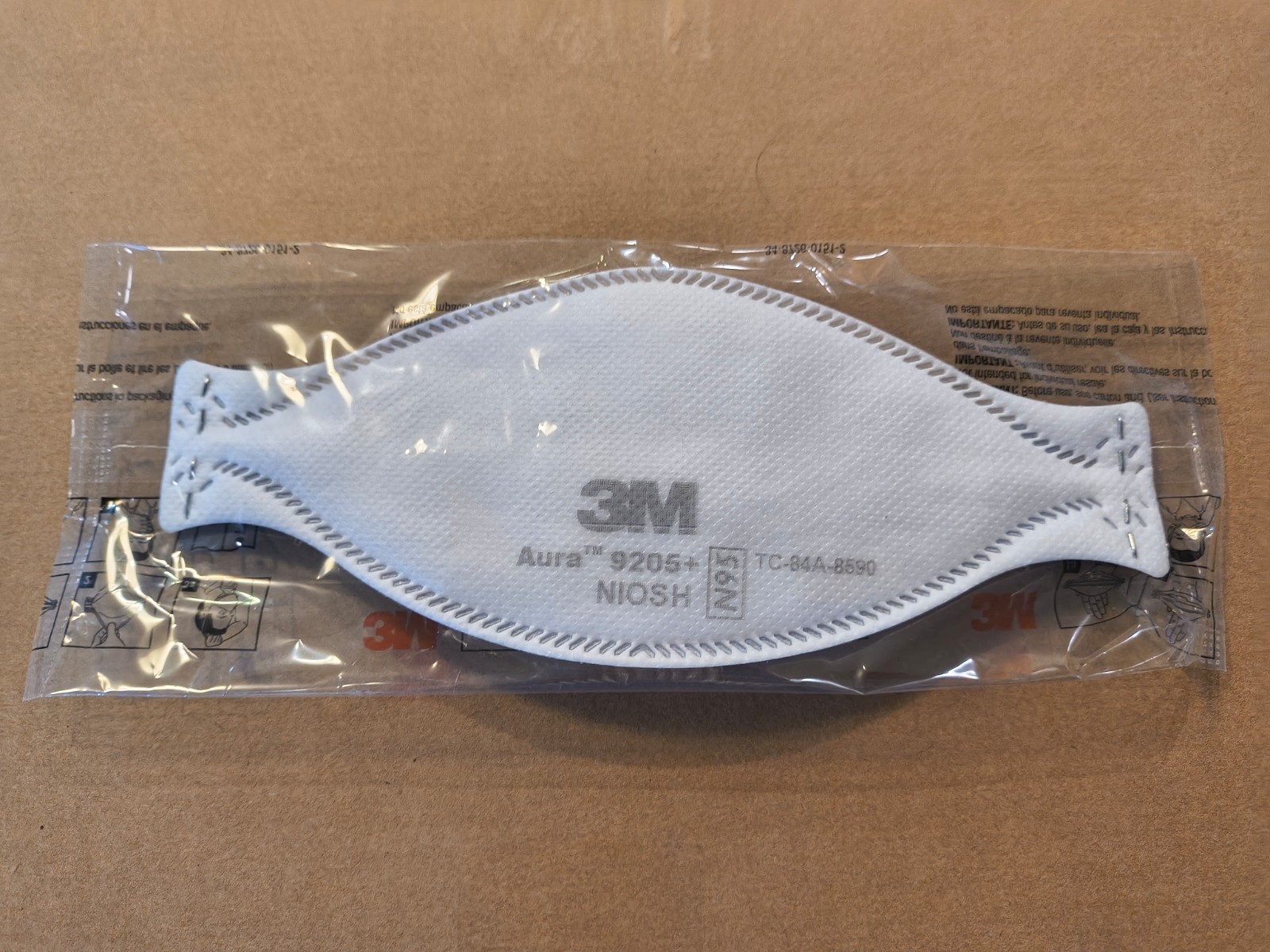 20-Pack 3M Aura 9205+ N95 NIOSH Approved Particulate Respirator Face Mask