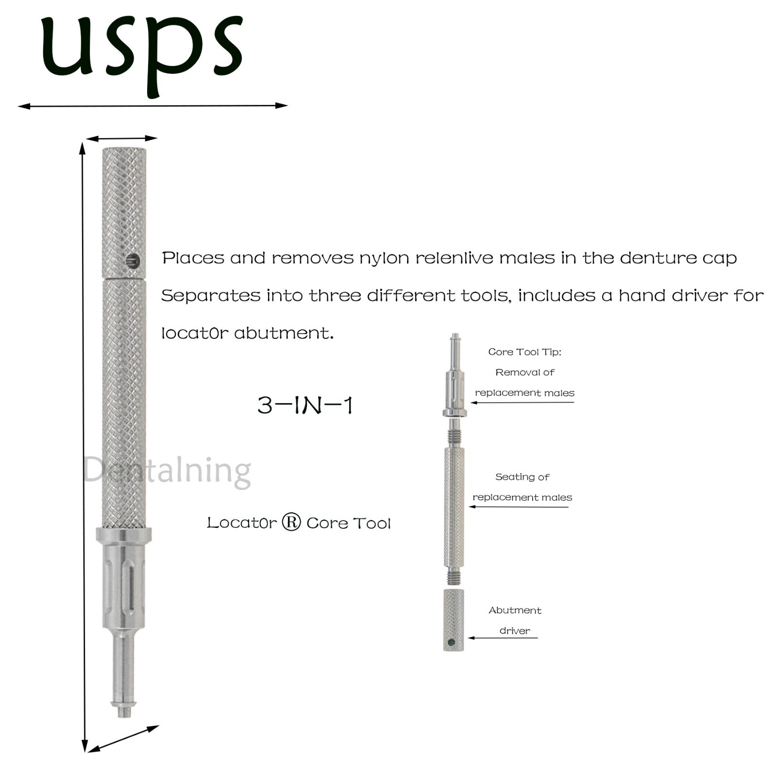 US Dental Overdenture Implant Abutment Locator Sys For Hiossen Regular 3/4/5.0mm