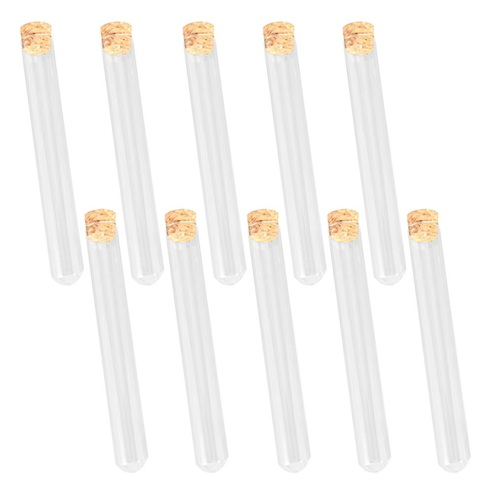 10-100x 15*150mm Glass Test Tubes With Cork Stopper Candy Party Wedding Storage