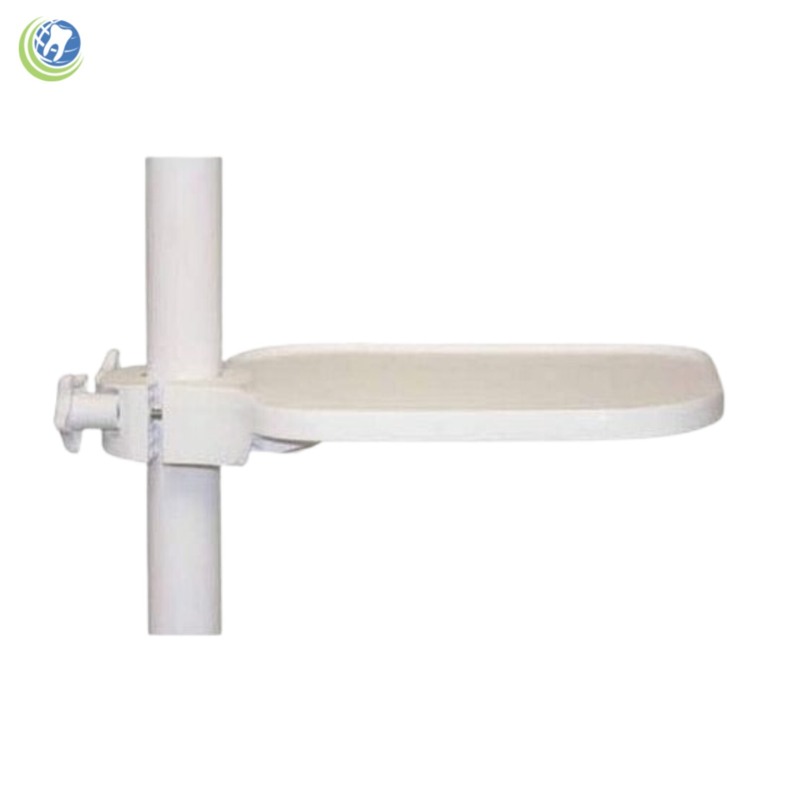 NEW DENTAL POLE POST MOUNT UTILITY ACCESSORY SHELF TRAY TABLE MEDICAL WHITE