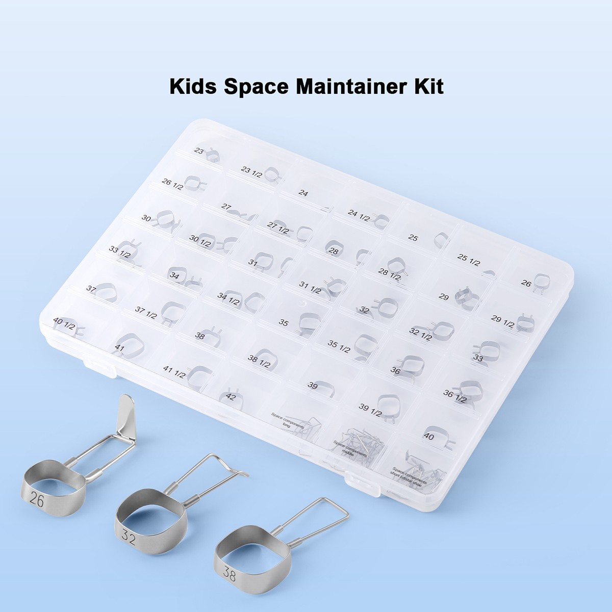 Kids Space Maintainer Kit Stainless Steel Bands 59pcs Wires 40pcs Orthodontic
