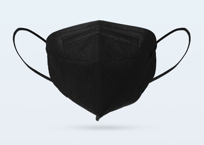 Kingfa KN95 Black Face Mask 10 Pcs Disposable Respirator 5-Ply Layer GB2626-2019