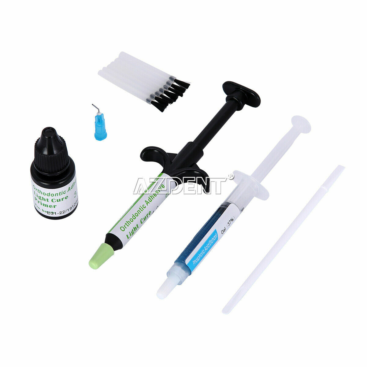 Dental Adhesive No-Mix Bonding/ Ortho Light Cure Resin/ Blue/Green Glue Kit