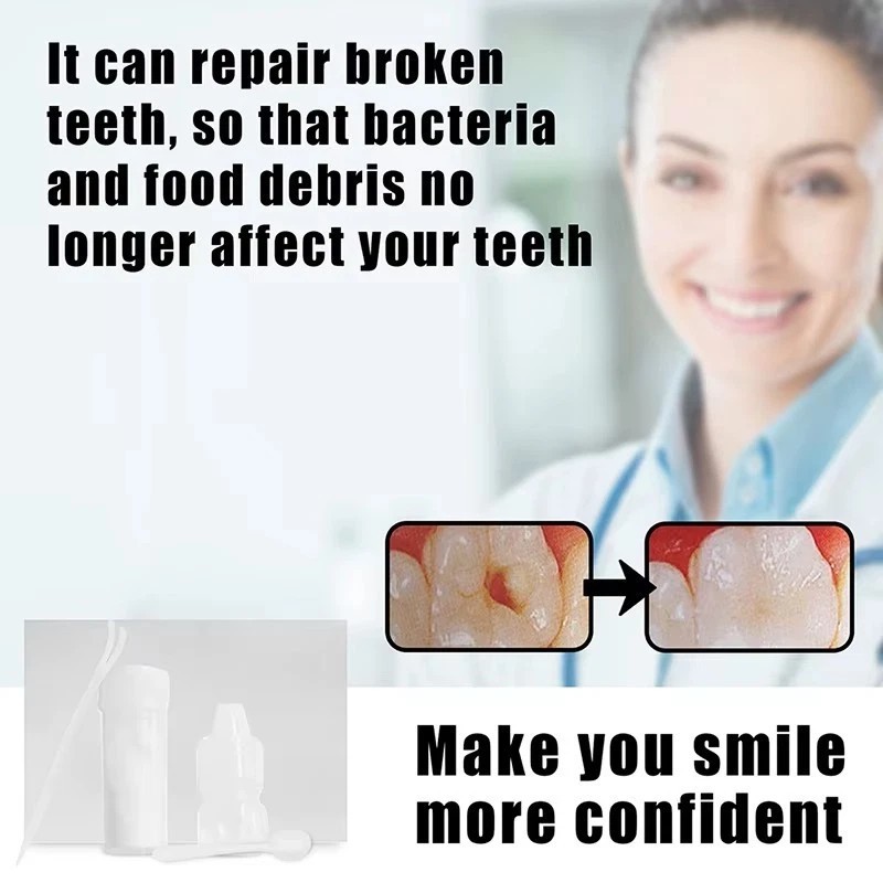 Dental Cement Permanent Tooth Filling Fixation Powder Liquid resin glue teeth