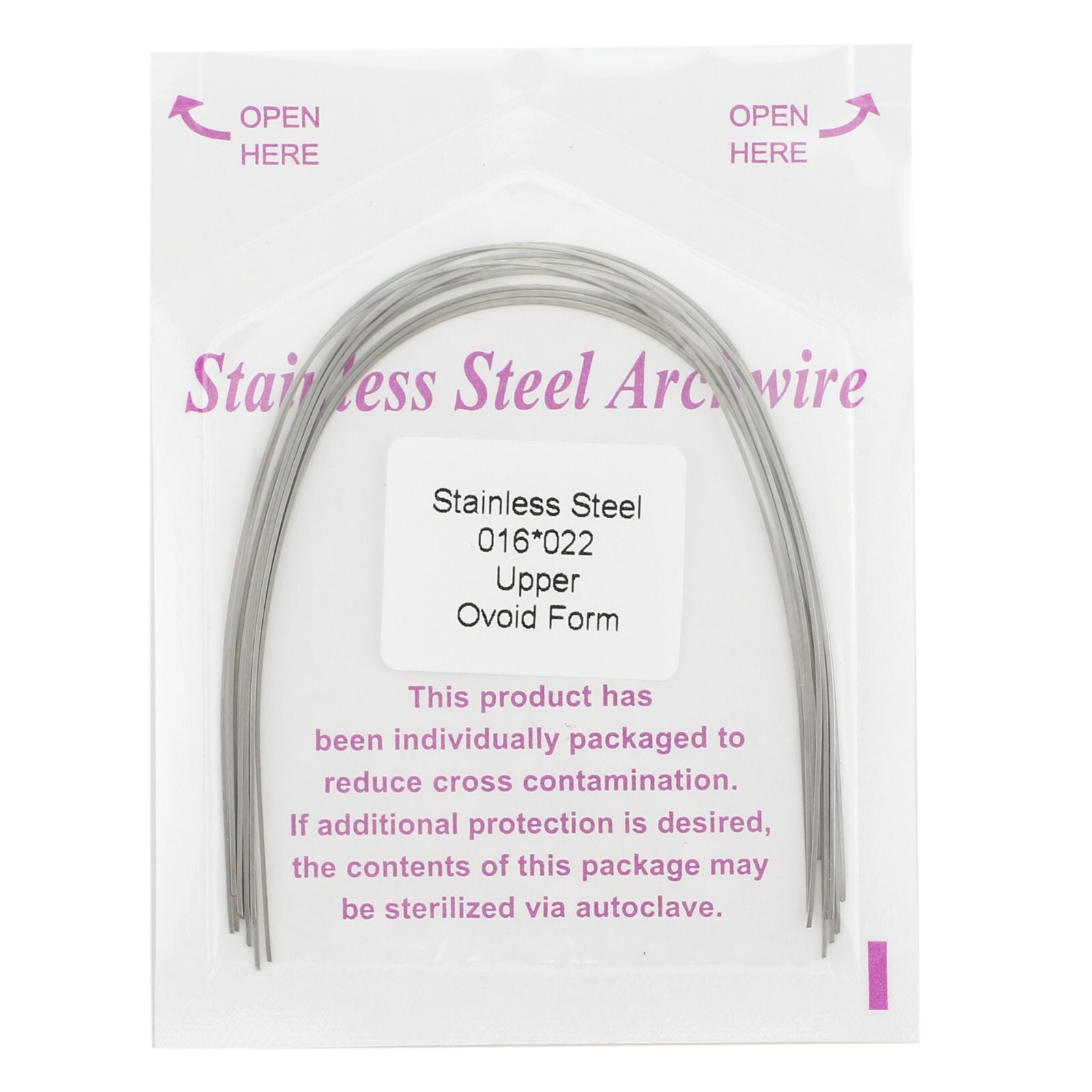 Dental Orthodontic Arch Wire Rectangular Ovoid Stainless Steel 16×16 17×25 18×25