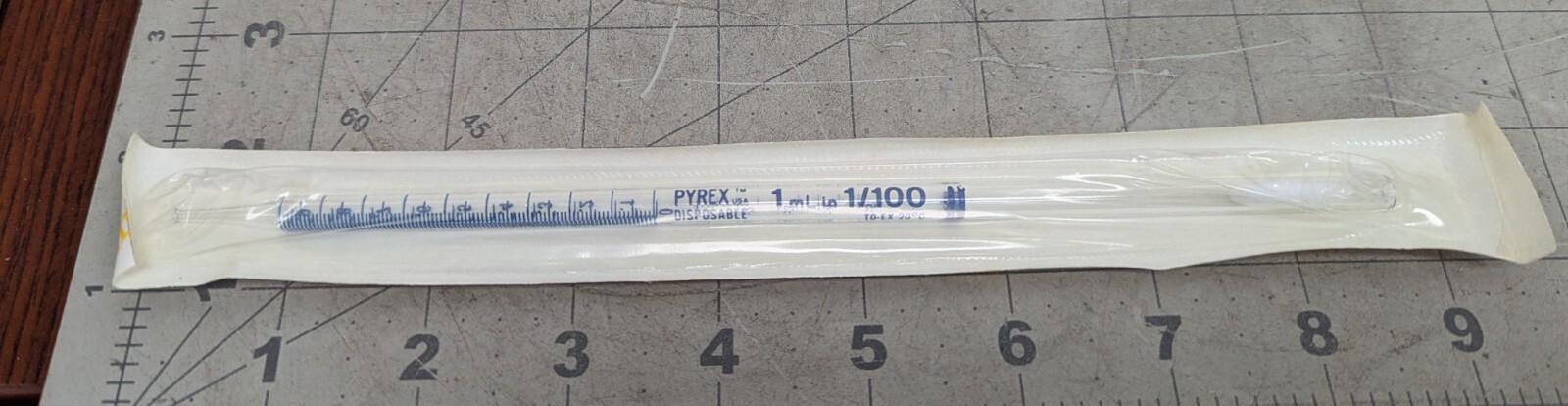 (250) 1mL Corning Pyrex Disposable Shorty Serological Pipet TD, [Z4S3]