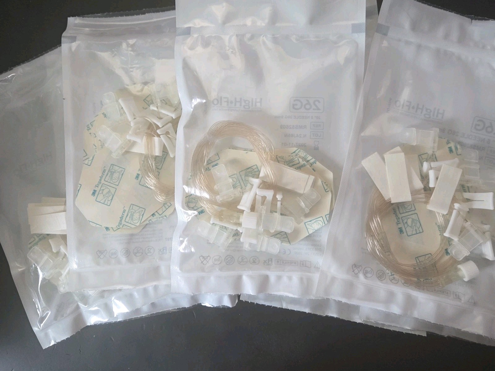 Lot of 8 Koru HIgH-Flo Subcutaneous Safety Needle Sets 26G 9mm 20″ EXP 2027