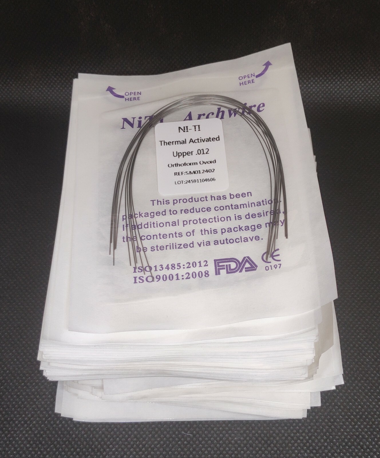 Dental Orthodontic Thermal Activated Niti Wires Round Arch Wires Ovoid Form