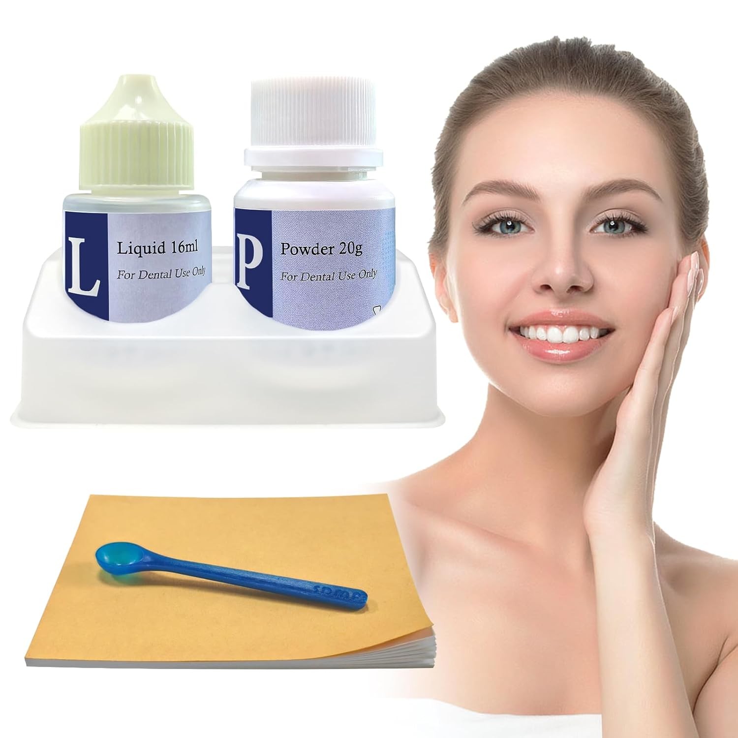 Zinc Oxide Eugenol Dental Cement Kit for Temporary Tooth Replacement