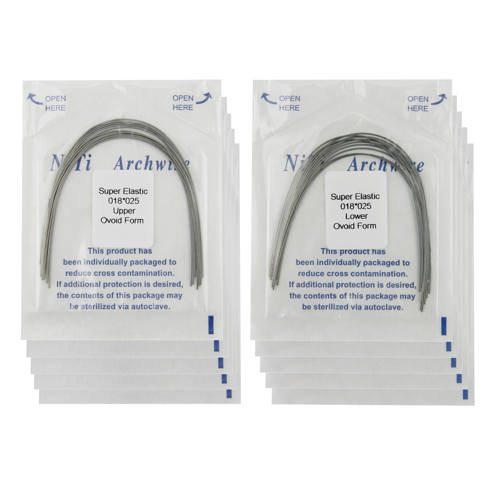 100PCS Dental Orthodontic Arch Wire Niti Super Elastic Round Rectangular Ovoid